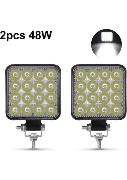 2 Adet 48W Sis Lambası Stili Nlpearl Spot Sel Mini Arabalar Için LED Sis Farları Jeep Suv 4WD 4x4 Suv Kamyon Atv 42W 48W LED Çalışma Işığı Bar Offroad LED Farlar (Yurt Dışından)