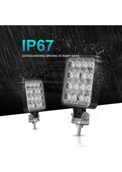 2 Adet 48W Sis Lambası Stili Nlpearl Spot Sel Mini Arabalar Için LED Sis Farları Jeep Suv 4WD 4x4 Suv Kamyon Atv 42W 48W LED Çalışma Işığı Bar Offroad LED Farlar (Yurt Dışından)