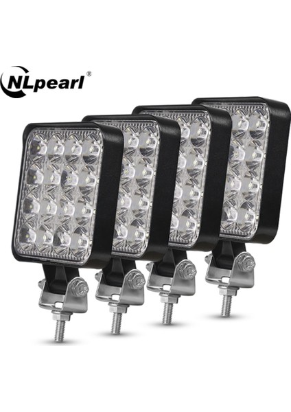 2 Adet 48W Sis Lambası Stili Nlpearl Spot Sel Mini Arabalar Için LED Sis Farları Jeep Suv 4WD 4x4 Suv Kamyon Atv 42W 48W LED Çalışma Işığı Bar Offroad LED Farlar (Yurt Dışından)