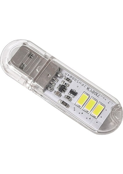 Beyaz Taşınabilir USB LED Işık Dokunmatik Anahtarı Araba Iç USB Lambası Mini Masa Okuma Renkli Gece Işıkları (Yurt Dışından)