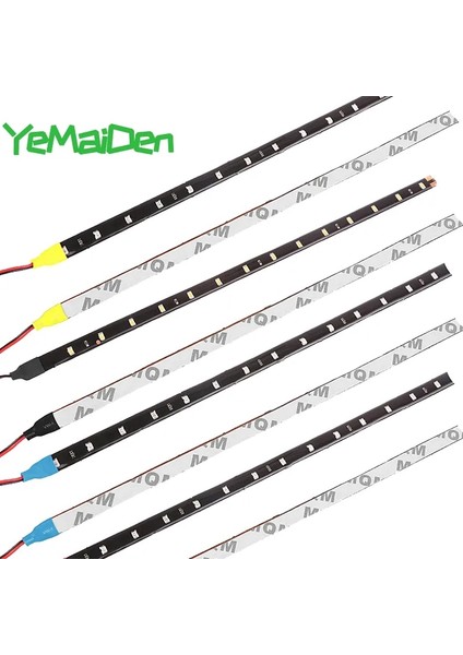 Kırmızı Araba LED Şerit Şekillendirme Dekoratif Ortam Işığı 30CM 15 Smd Lamba Su Geçirmez LED Esnek Atmosfer Işığı Beyaz Kırmızı Sarı Mavi (Yurt Dışından) modelleri
