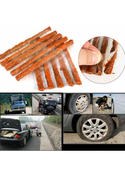 Xiyu Shop Beş Yapışkan Şerit Stili Araba Lastiği Onarım Araçları Tubeless Lastik Araba Patlak Onarım Fişi Kiti Iğne Yama Düzeltme Aracı Çimento Faydalı Setler Oto Lastik Tamiri (Yurt Dışından)