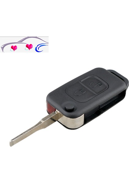 Siyah Stil 2 Düğme 2022 Yeni Araba Anahtarı Kutusu Flip Katlanır Kabuk Uzaktan Fob 2 Düğme Formercedes Benz Slk E113 A C E S W168 W202 W203 (Yurt Dışından)