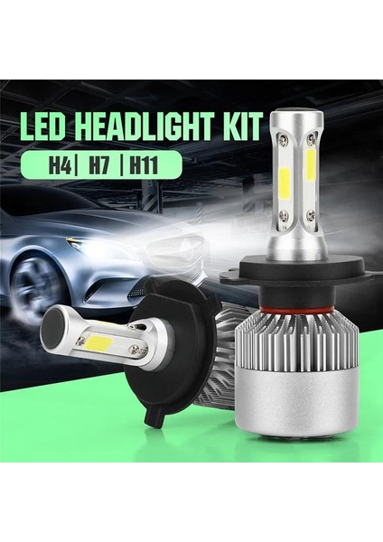 1 Adet Tarzı H4 H4 LED H7 LED H11 LED Far Ampulü Cob Araba LED Far Ampulleri Hilo Işın Lm 6000K Otomatik Kafa Lambası 12V Araba Için LED Işıklar (Yurt Dışından)