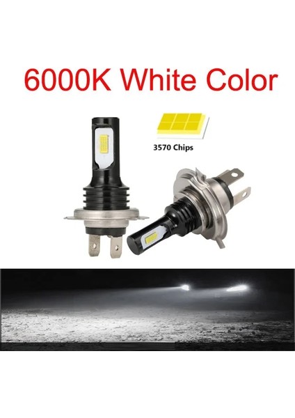 H4 Stili 6000K Soğuk Beyaz 2 Adet H7 H4 H11 H8 H1 H16 LED Araba Far Ampul Işın 24V 12V 80W Yüksek Güçlü Araba Sis Lambası 3000K 6000K Otomatik Far Lm (Yurt Dışından)