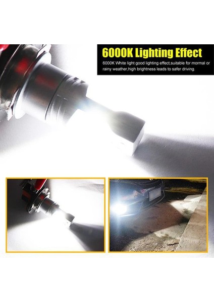 H7 Stili 6000K 2 Adet LED Araba Far H11 H7 Ampul H4 Hk Sarı Işık 6000K Beyaz Işık K Buz Mavisi Sis Lambası (Yurt Dışından)