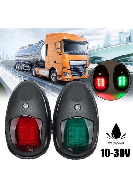 Beyaz 1 x Set Tekne Işık LED 12V 24V Navigasyon Işığı Su Geçirmez Kırmızı Yeşil Deniz Işık Yat Yelken Sinyal Lambası (Yurt Dışından) fiyatları