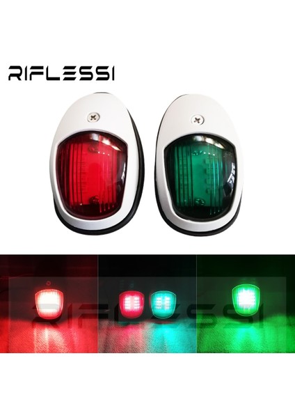 Beyaz 1 x Set Tekne Işık LED 12V 24V Navigasyon Işığı Su Geçirmez Kırmızı Yeşil Deniz Işık Yat Yelken Sinyal Lambası (Yurt Dışından) modelleri