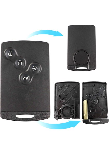 Sadece Bıçak 2 Stili Yıqıxın Uzaktan Akıllı Kart Renault Megane Laguna Koleos Fluence Scenic Clio Captur Araba Anahtarı Durum Kabuk 4 Düğme Bıçaklı (Yurt Dışından) modelleri