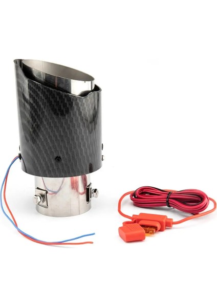 Gümüş Yok Işık Stili Глушитель Oto Aksesuarları mm Giriş Karbon Fiber Renkli Araba Egzoz Susturucu Boru Ucu Redblue LED Işıklı Redblue Işık (Yurt Dışından) fırsatları