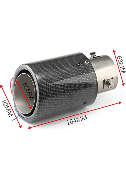 Gümüş Yok Işık Stili Глушитель Oto Aksesuarları mm Giriş Karbon Fiber Renkli Araba Egzoz Susturucu Boru Ucu Redblue LED Işıklı Redblue Işık (Yurt Dışından) indirimleri
