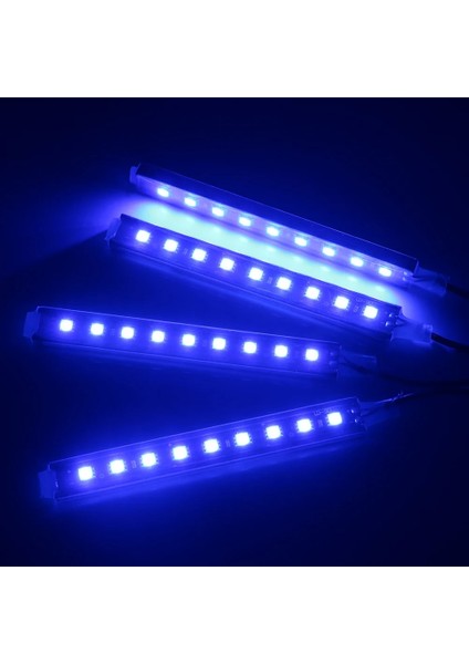 Mavi Araba Iç LED Dekoratif Işık Çubuğu Ortam Ayak Lambası Çakmak ile Atmosfer Işıkları Arka Işık 12V Oto Aksesuar (Yurt Dışından)