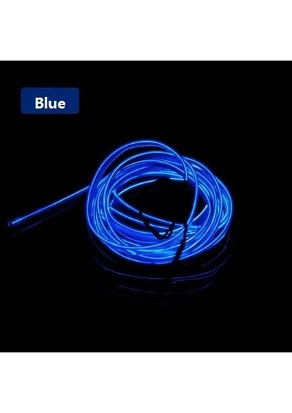 5 Milyon Stili Mavi Otomobil Atmosfer Lambası Araba Iç Aydınlatma LED Şerit Dekorasyon Çelenk Tel Halat Tüp Hattı Esnek Neon Işık USB Sürücü (Yurt Dışından)