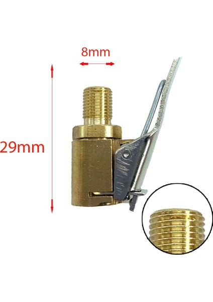 Resim Stili Olarak Vana Taşınabilir Şişme Pompa Araba Lastiği Için Hava Chuck Şişirme Pompası Vana Konektörü Klipsli Adaptör Pirinç Lastik Tamir Araçları (Yurt Dışından)