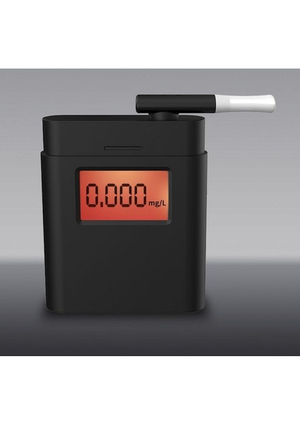 Siyah Stil Taşınabilir 360 Derece Dönen Ağızlık Kırmızı Arka Işık Doğru Nefes Alkol Test Cihazı LED Işık Alkol Breathalyzer (Yurt Dışından)
