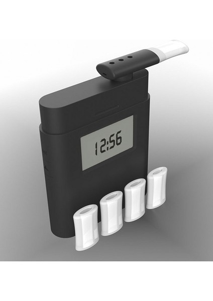 Siyah Stil Taşınabilir 360 Derece Dönen Ağızlık Kırmızı Arka Işık Doğru Nefes Alkol Test Cihazı LED Işık Alkol Breathalyzer (Yurt Dışından) modelleri