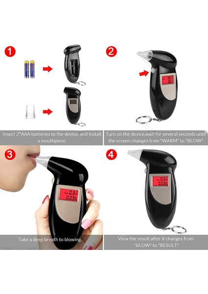 Arka Işık Stili Olmadan Lamjad LCD Dijital Alkol Test Cihazı Analiz Cihazı Breathalyzer Nefesten Alkol Test Cihazı Alkol Alkolmetre Alkol Ölçer (Yurt Dışından) indirimleri