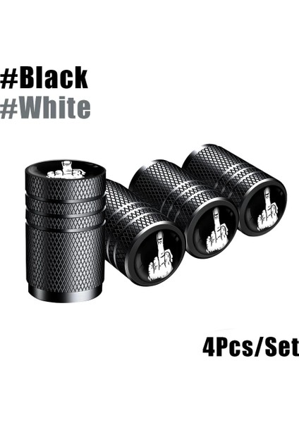 Parmak Siyah Beyaz Tarzı Kull Araba Valfi Kapakları Tekerlek Valf Kapağı Oto Lastik Hava Valfi Kök Kapakları Bisiklet Araba Araçları Için Toz Kapağı Styling (Yurt Dışından)