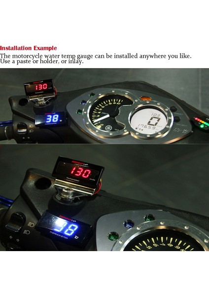 BLUE16MM Adaptör Stili Koso Su Sıcaklık Ölçer Mini Sıcaklık Ölçer Xmax Nmax Cb B500X Sensör Adaptörü Motosiklet Yarış Aksesuarları (Yurt Dışından) modelleri