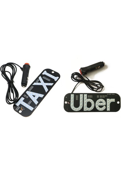 Mavi Stil Taksi Uber Göstergesi Işaret Işığı Parlak Led'li Ön Cam Logo Lambası Ampul Işareti Sembol Işaretleyici Çalışıyor Çalışma (Yurt Dışından) fırsatları