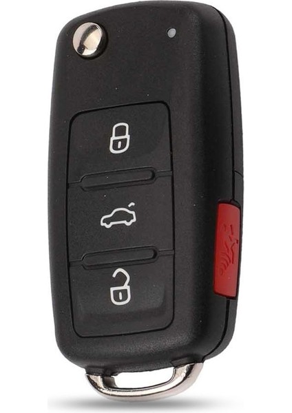 4 Düğme Jingyuqin Flip Fob Uzaktan Araba Anahtarı Kılıf Kapak Kabuk Vwvolkswagen Caddy Eos Golf Jetta Beetle Polo Up Tiguan (5kad) (Yurt Dışından)