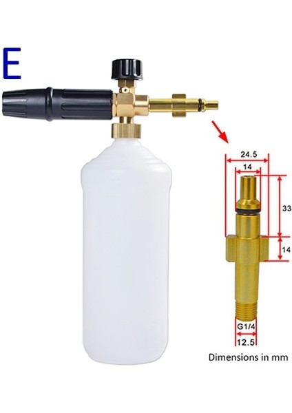 Lavor Sterwins Stili Için Yüksek Basınçlı Sabun Köpürtücü Kar Köpüğü Mızrak Köpük Memesi Köpük Jeneratörü Karcher Bosch Elitech Lavor Pennik Lavabo Basınçlı Yıkama Makinesi (Yurt Dışından)