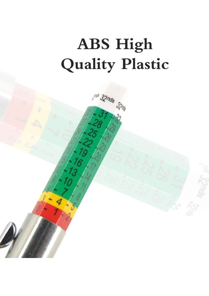 Çok Renkli Stil 25 mm 25MM Araba Lastiği Ölçme Kalemi Evrensel Lastik Sırtı Desen Silindirik Otomotiv Kalınlık Algılama Ölçer Derinlik Ölçme Aracı (Yurt Dışından)