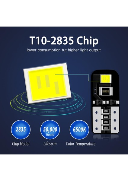 10 Parça T 10 LED Canbus W5W LED Ampuller K Beyaz Sinyal Lambası Dome Okuma Plaka Işığı Araba Iç Işıkları AUTO12V (Yurt Dışından) fırsatları
