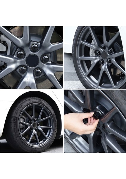 No.4 Tarzı Tesla Model 3sx Için Tekerlek Merkezi Hub, Orta Kapak Seti ve Tekerlek Bijon Kapağı Kiti Tesla Süslemeleri A0NE ile (Yurt Dışından)