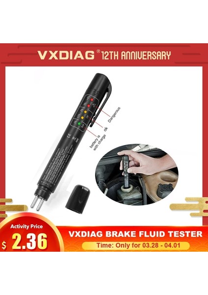 Beyaz Test Cihazı Stili Evrensel Fren Yağı Test Cihazı Doğru Yağ Si Teşhis Araçları LED Göstergesi Sıvı Test Kalemi Otomotiv Fren Yağı Test Cihazı (Yurt Dışından) indirimleri