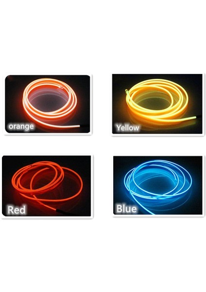 4m Tarzı Sarı M Araba Iç LED Dekoratif Lamba El Kablolama Neon Şerit Otomatik Dıy Esnek Ortam Işığı USB Parti Atmosfer Diyodu (Yurt Dışından) fiyatları
