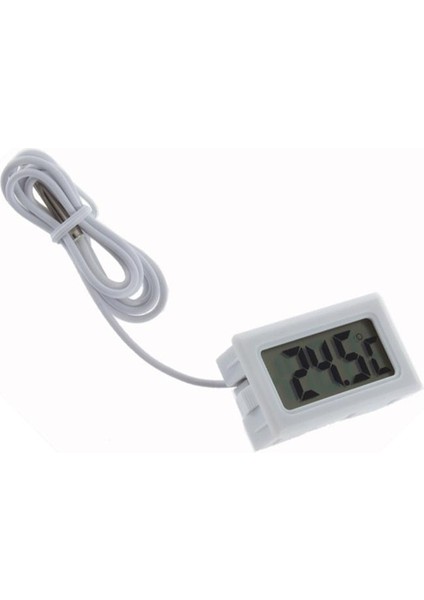 Beyaz Stil Mini Sıcaklık Sensörü LCD Araba Dijital Termometre Higrometre Sıcaklık Kapalı Açık Nem Ölçer Ölçer Aletleri (Yurt Dışından)