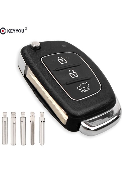 HY20 Bıçak Stili Keyyou 3 Düğmeler Çevirme Katlanır Uzaktan Oto Araba Anahtarı Kabuk Boşlukları Hyundai Solaris IX35 IX45 Elantra HB20 Verna Solaris (Yurt Dışından) modelleri