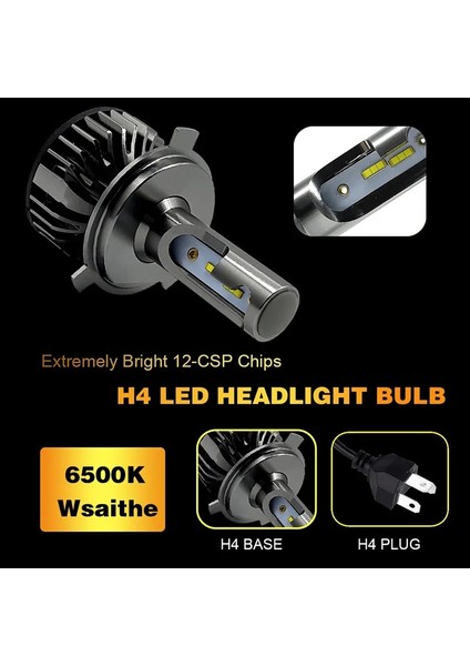 H4 Stili F2 Canbus Yok 2 Adet H7 Canbuk Lm F2 LED Araba Işık H4 H7 LED Canbus Hata Yok H1 H Far Turbo Oto Ampul Far 60 W (Yurt Dışından)