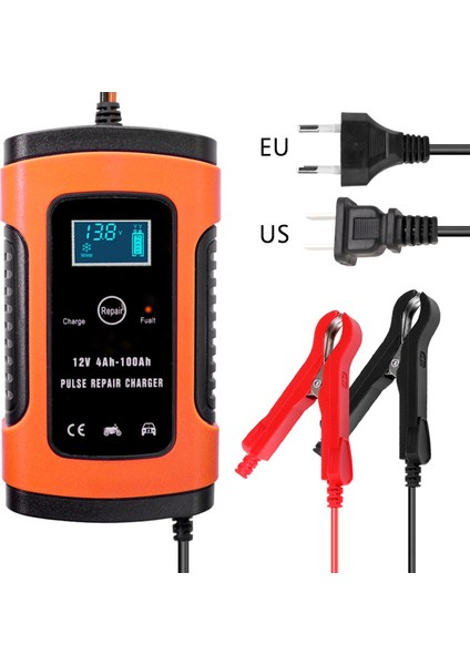 12V 5A Abd Fiş Tarzı 12V 5A Tam Otomatik Araba Akü Şarj Cihazı Güç Darbe Onarım Şarj Cihazları Islak Kuru Kurşun Asit Akü Şarj Cihazları Dijital LCD Ekran (Yurt Dışından) modelleri