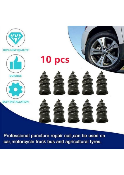 Küçük 10 Adet Tarzı Tubeless Lastik Tamir Kauçuk Çiviler Vakum Lastik Tamir Çivi Araba Motosiklet Lastik Tamir Araçları Için Kendinden Lastikli Tamir Çivileri (Yurt Dışından) fiyatları