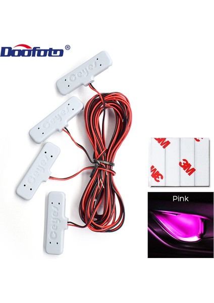 Pembe LED Araba Atmosfer Lambası Iç Oto Dıy Dekorasyon Gece Kapı Kase Işık Bmw E90 Mini Cooper Için Araba Dekorasyon Aksesuarları (Yurt Dışından)