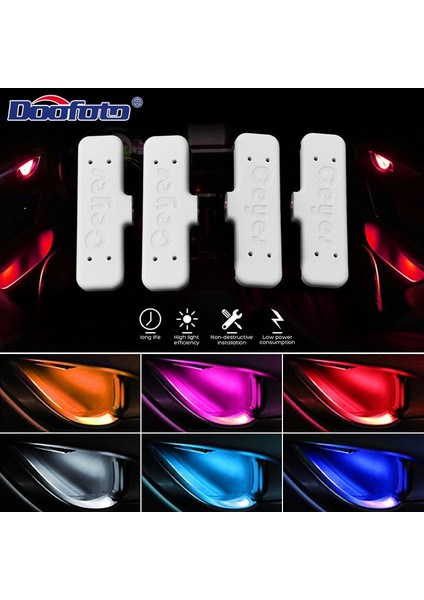 Pembe LED Araba Atmosfer Lambası Iç Oto Dıy Dekorasyon Gece Kapı Kase Işık Bmw E90 Mini Cooper Için Araba Dekorasyon Aksesuarları (Yurt Dışından) modelleri