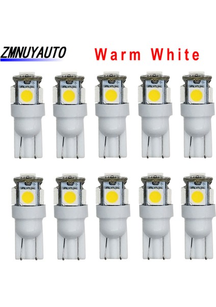 Sıcak Beyaz T10 LED W5W Smd LED Araba Iç Işık Plaka Ampul Dönüş Lambaları 5W5 T10 Beyaz Kırmızı Sarı Yeşil Pembe Mavi 12V (Yurt Dışından)