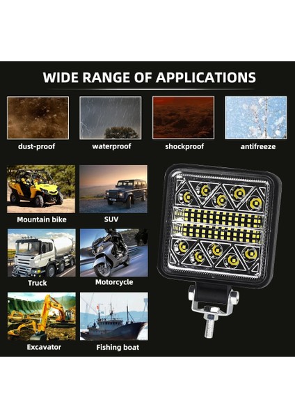 Kare Sabit 1pc Stili W Lightbar Spot LED Çalışma Işığı Bar Araba Traktör Suv Kamyon Sürüş Için Sis Lam LED 34SMD Farlar LED Lıghtba (Yurt Dışından) fiyatları