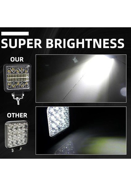 Kare Sabit 1pc Stili W Lightbar Spot LED Çalışma Işığı Bar Araba Traktör Suv Kamyon Sürüş Için Sis Lam LED 34SMD Farlar LED Lıghtba (Yurt Dışından) modelleri