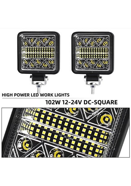Kare Sabit 1pc Stili W Lightbar Spot LED Çalışma Işığı Bar Araba Traktör Suv Kamyon Sürüş Için Sis Lam LED 34SMD Farlar LED Lıghtba (Yurt Dışından) fırsatları