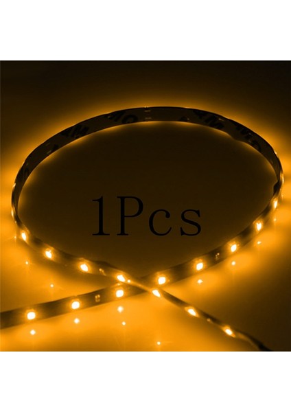 1 Adet Sarı M Araba Dekoratif Lambalar Su Geçirmez 15 LED Şerit Motor Kızdırma Işık Hattı Halat Tüp Gündüz Koşu Bandı Araba Dekorasyonu (Yurt Dışından)