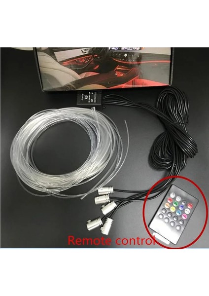 6m Uzaktan Kumanda Araba Ortam Işığı LED Ayak Lambası Araba Atmosfer Işıkları LED Şerit Rgb Renkli Çoklu Modlar Otomotiv Iç Dekoratif Işıklar (Yurt Dışından)