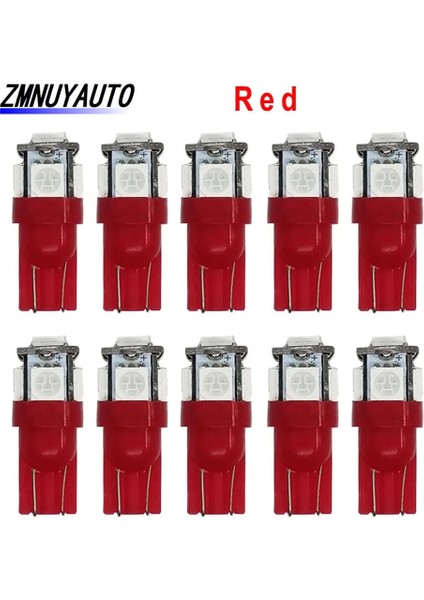 Kırmızı T10 LED W5W Smd LED Araba Iç Işık Plaka Ampul Dönüş Lambaları 5W5 T10 Beyaz Kırmızı Sarı Yeşil Pembe Mavi 12V (Yurt Dışından)