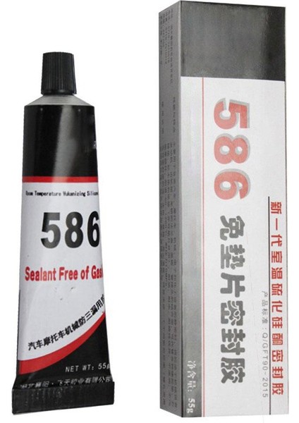 Yüksek Li 55G 586 Siyah Silikon Serbest Conta Yağa Dayanıklı Suya Dayanıklı Yüksek Sıcaklık Mastik Araba Motosiklet Tamir Tutkalı (Yurt Dışından)