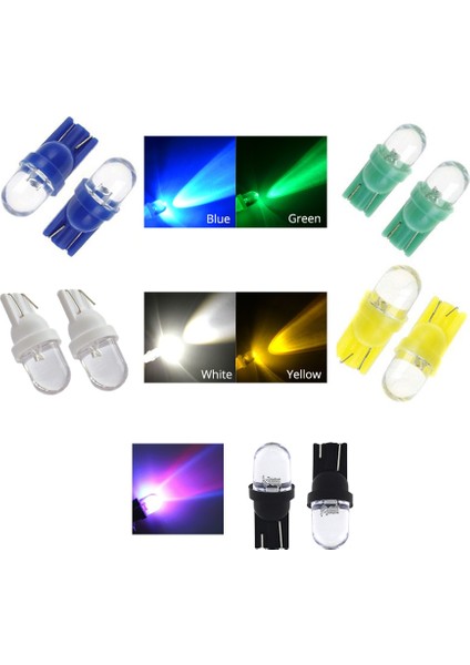 Yeşil Beyaz Kırmızı Mavi Yeşil Rgb T10 W5W Araba Oto Kama Plaka Işık Okuma LED Gösterge Lambası Pano Gövde Ampul (Yurt Dışından) modelleri