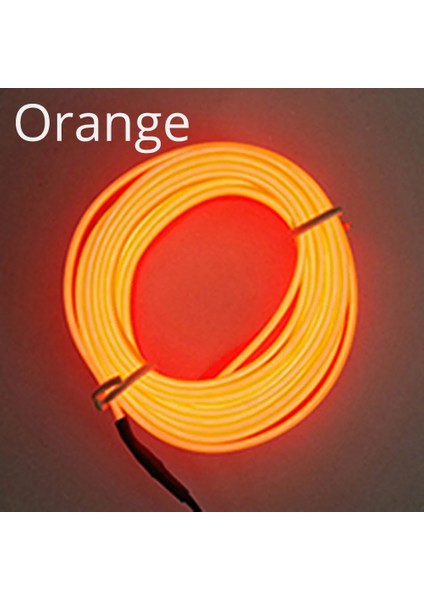 1m Sigara Sürücüsü Stili Turuncu Araba Iç Atmosfer Lambası Karşılama Işığı Kapı Işıkları Otomatik LED Şerit Tel Halatlar Tüp Hattı USB Sigara Neon Işıkları (Yurt Dışından)