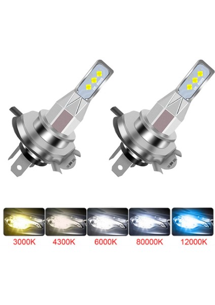 H7 Stili 12000K Buz Mavisi H4 H7 H11 H8 H Hb4 H Hb3 Mini LED Araba Far Ampülleri Lambası Lm Otomatik Sis Lambasık 8000K 4300K (Yurt Dışından)