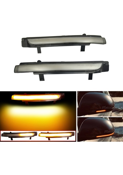 Beyaz Skoda Octavia Superb Için Dinamik LED Dönüş Sinyali Flaşör Ayna Flaşör Işık Sıralı Lamba (Yurt Dışından) indirimleri